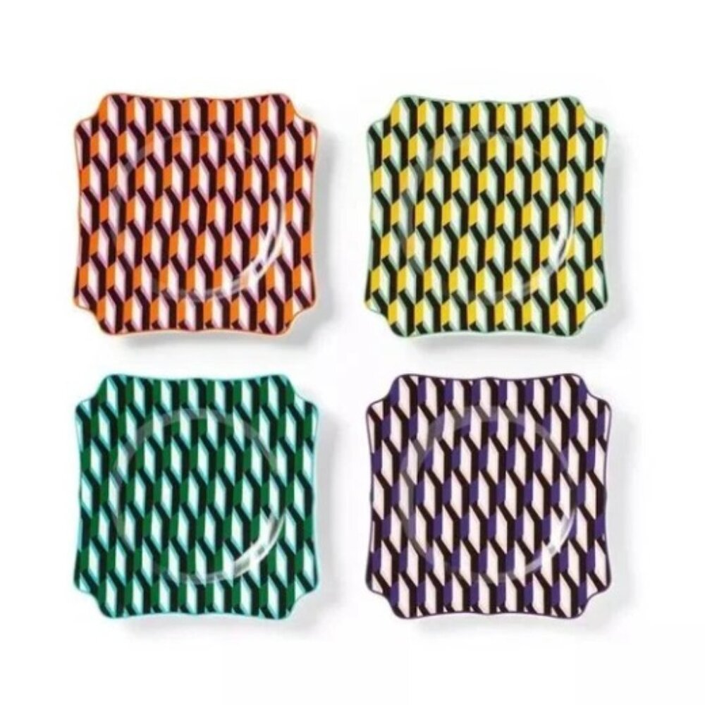 NWT Arrow Geo 4pc Dessert Plate Set - DVF for Target
